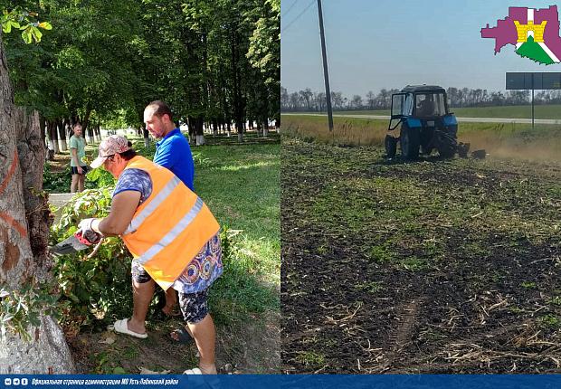 В поселениях района продолжают наводить санитарный порядок
